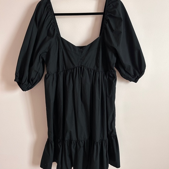 Banana Republic Factory puff-sleeve mini dress L - Picture 2 of 7